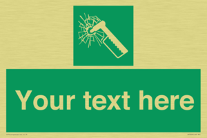 Custom sign safe condition emergency hammer